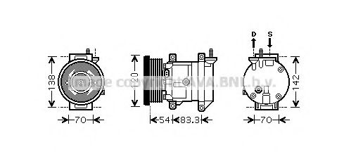 Imagine Compresor, climatizare AVA QUALITY COOLING DWK071