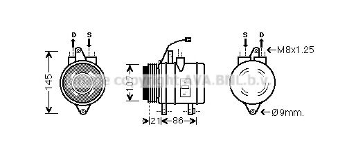 Imagine Compresor, climatizare AVA QUALITY COOLING DWK097