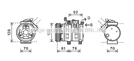 Imagine Compresor, climatizare AVA QUALITY COOLING DWK099