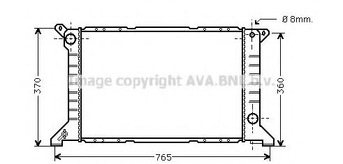 Imagine Radiator, racire motor AVA QUALITY COOLING FD2203