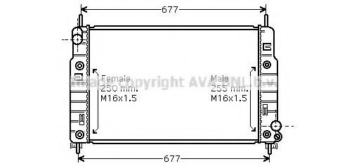 Imagine Radiator, racire motor AVA QUALITY COOLING FD2223