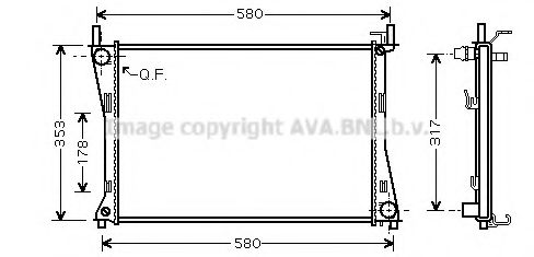 Imagine Radiator, racire motor AVA QUALITY COOLING FD2325