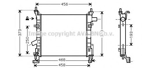 Imagine Radiator, racire motor AVA QUALITY COOLING FD2373