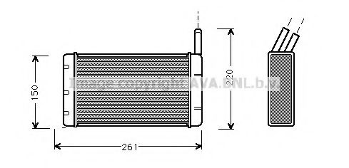 Imagine Schimbator caldura, incalzire habitaclu AVA QUALITY COOLING FD6116