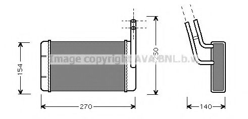 Imagine Schimbator caldura, incalzire habitaclu AVA QUALITY COOLING FD6132