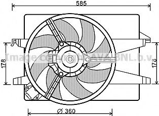 Imagine Ventilator, radiator AVA QUALITY COOLING FD7553