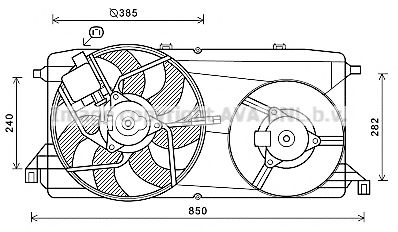 Imagine Ventilator, radiator AVA QUALITY COOLING FD7580