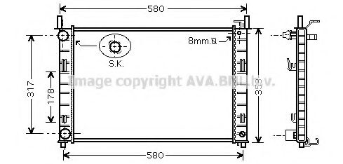 Imagine Radiator, racire motor AVA QUALITY COOLING FDA2326