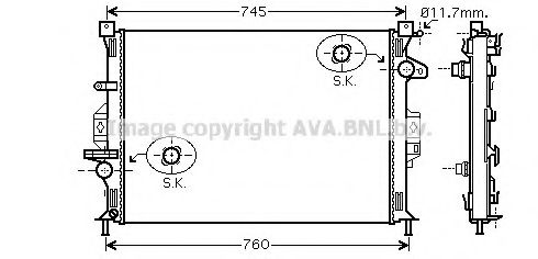 Imagine Radiator, racire motor AVA QUALITY COOLING FDA2422