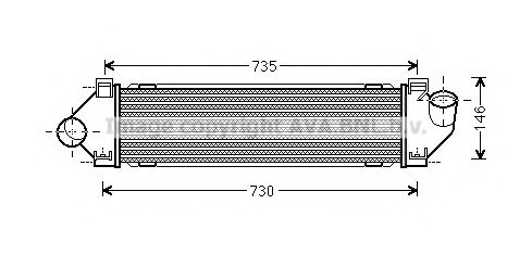 Imagine Intercooler, compresor AVA QUALITY COOLING FDA4480