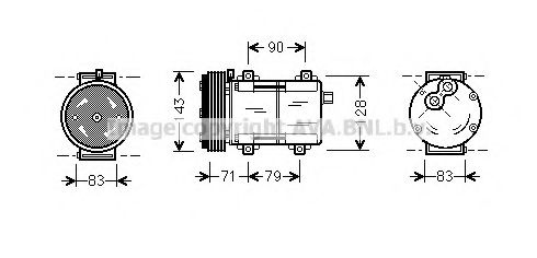 Imagine Compresor, climatizare AVA QUALITY COOLING FDAK279