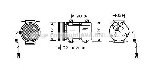 Imagine Compresor, climatizare AVA QUALITY COOLING FDAK285