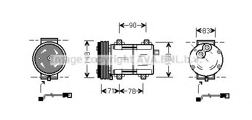 Imagine Compresor, climatizare AVA QUALITY COOLING FDK283