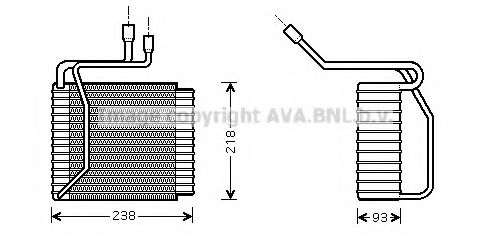 Imagine evaporator,aer conditionat AVA QUALITY COOLING FDV109