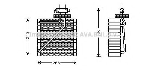 Imagine evaporator,aer conditionat AVA QUALITY COOLING FDV271