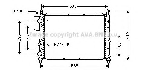 Imagine Radiator, racire motor AVA QUALITY COOLING FT2109