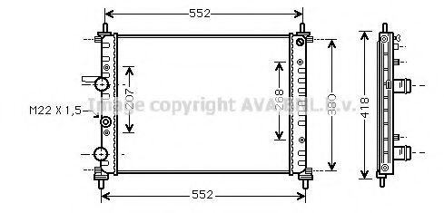 Imagine Radiator, racire motor AVA QUALITY COOLING FT2182