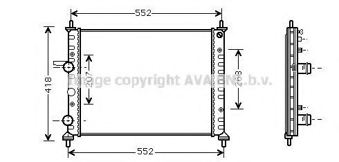 Imagine Radiator, racire motor AVA QUALITY COOLING FT2201