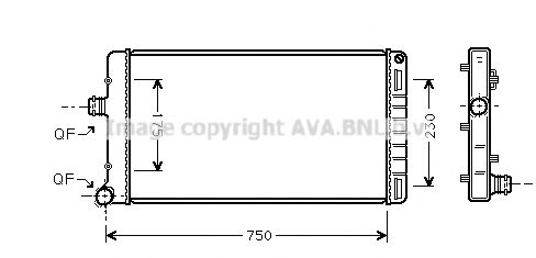 Imagine Radiator, racire motor AVA QUALITY COOLING FT2211