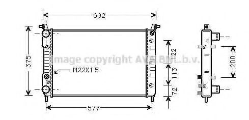 Imagine Radiator, racire motor AVA QUALITY COOLING FT2224