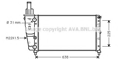 Imagine Radiator, racire motor AVA QUALITY COOLING FT2228