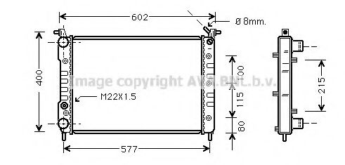 Imagine Radiator, racire motor AVA QUALITY COOLING FT2232