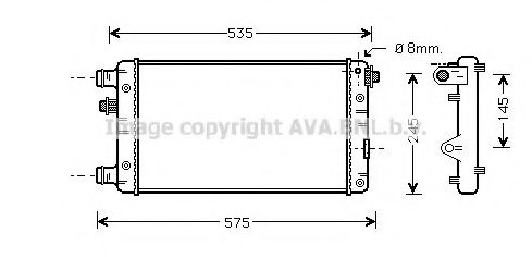 Imagine Radiator, racire motor AVA QUALITY COOLING FT2239