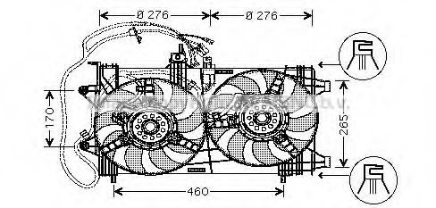 Imagine Ventilator, radiator AVA QUALITY COOLING FT7518