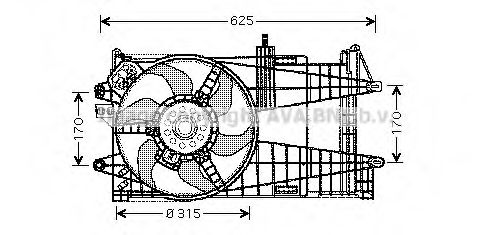 Imagine Ventilator, radiator AVA QUALITY COOLING FT7519