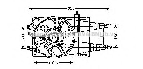 Imagine Ventilator, radiator AVA QUALITY COOLING FT7520