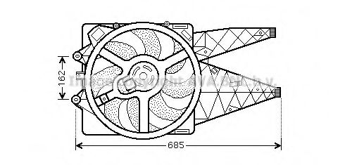 Imagine Ventilator, radiator AVA QUALITY COOLING FT7530