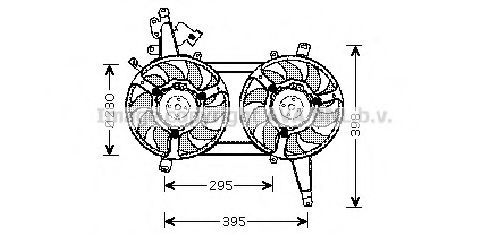 Imagine Ventilator, radiator AVA QUALITY COOLING FT7542