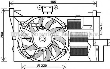 Imagine Ventilator, radiator AVA QUALITY COOLING FT7563