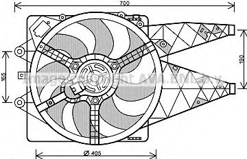 Imagine Ventilator, radiator AVA QUALITY COOLING FT7568