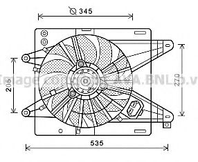 Imagine Ventilator, radiator AVA QUALITY COOLING FT7575