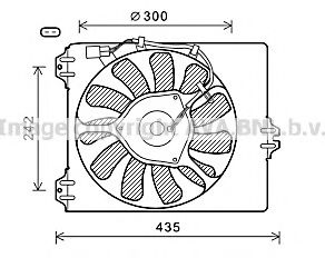 Imagine Ventilator, radiator AVA QUALITY COOLING FT7590