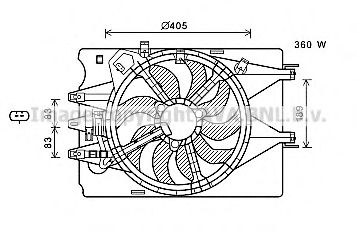 Imagine Ventilator, radiator AVA QUALITY COOLING FT7602