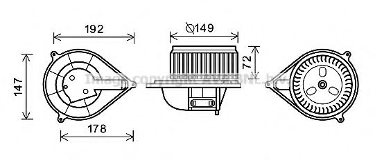 Imagine Electromotor, ventilatie interioara AVA QUALITY COOLING FT8427