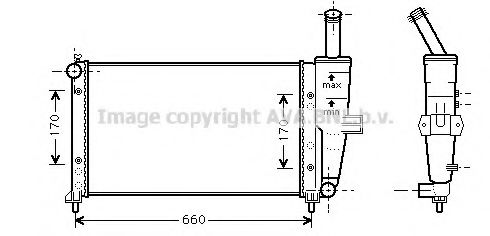 Imagine Radiator, racire motor AVA QUALITY COOLING FTA2209