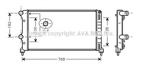 Imagine Radiator, racire motor AVA QUALITY COOLING FTA2250