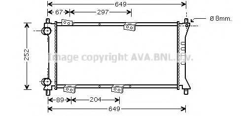 Imagine Radiator, racire motor AVA QUALITY COOLING FTA2258