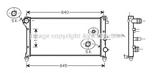 Imagine Radiator, racire motor AVA QUALITY COOLING FTA2292