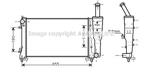 Imagine Radiator, racire motor AVA QUALITY COOLING FTA2297