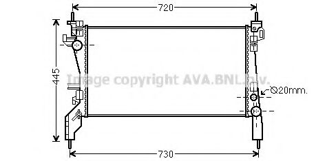 Imagine Radiator, racire motor AVA QUALITY COOLING FTA2380