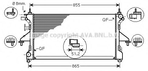 Imagine Radiator, racire motor AVA QUALITY COOLING FTA2399