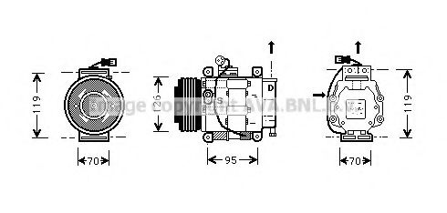 Imagine Compresor, climatizare AVA QUALITY COOLING FTK042