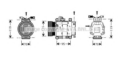 Imagine Compresor, climatizare AVA QUALITY COOLING FTK048