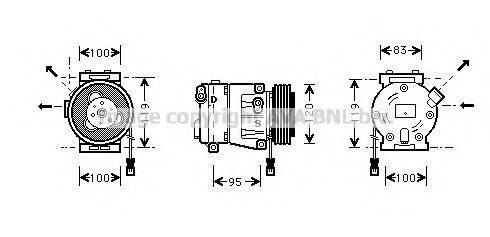 Imagine Compresor, climatizare AVA QUALITY COOLING FTK050