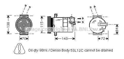 Imagine Compresor, climatizare AVA QUALITY COOLING FTK086