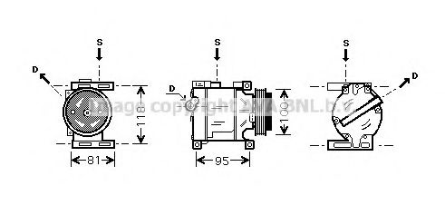 Imagine Compresor, climatizare AVA QUALITY COOLING FTK090